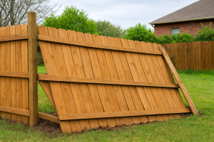 How To Fix A Wooden Fence That Is Falling Over